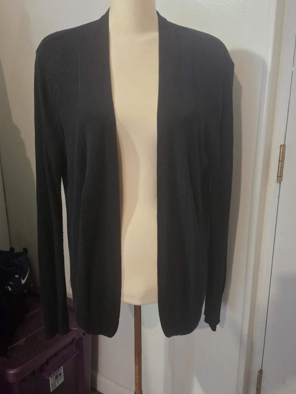 a new day Black Open-Front Women's Cardigan